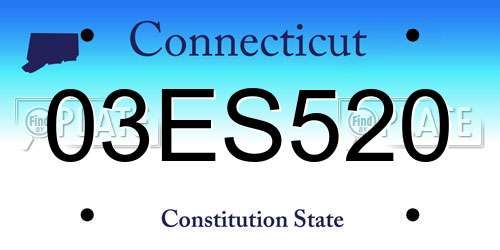 03ES520 Connecticut License Plate