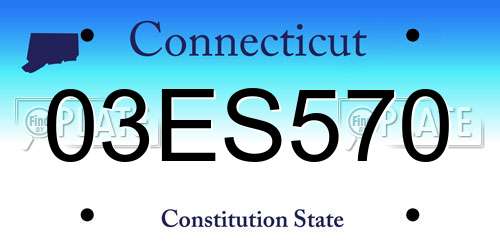 03ES570 Connecticut License Plate