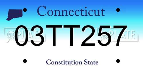 03TT257 Connecticut License Plate