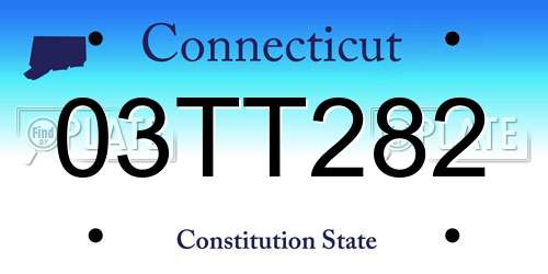 03TT282 Connecticut License Plate