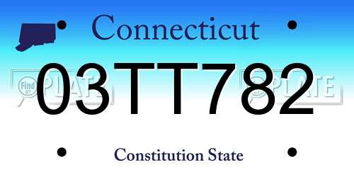 03TT782 Connecticut License Plate