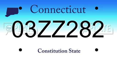 03ZZ282 Connecticut License Plate