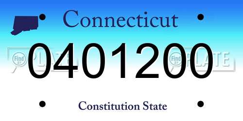0401200 Connecticut License Plate