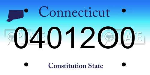 04012O0 Connecticut License Plate
