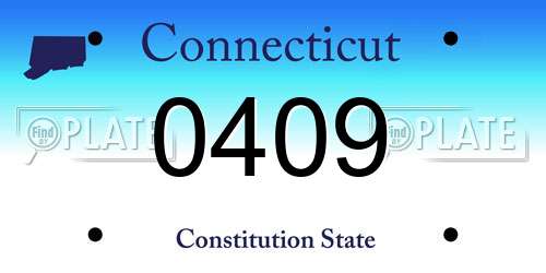 0409 Connecticut License Plate