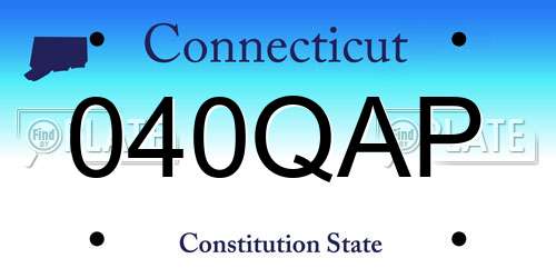 040QAP Connecticut License Plate