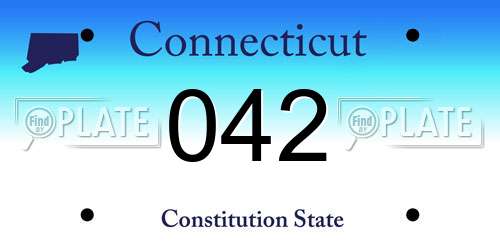 042 Connecticut License Plate