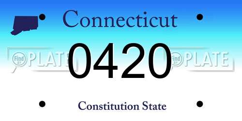 0420 Connecticut License Plate