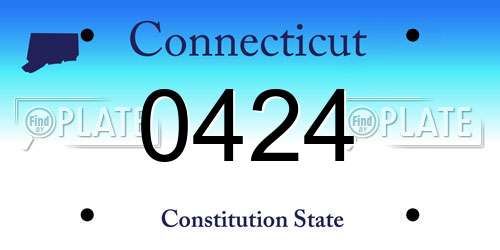 0424 Connecticut License Plate