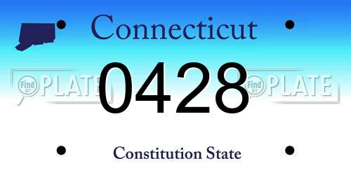 0428 Connecticut License Plate