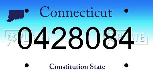 0428084 Connecticut License Plate