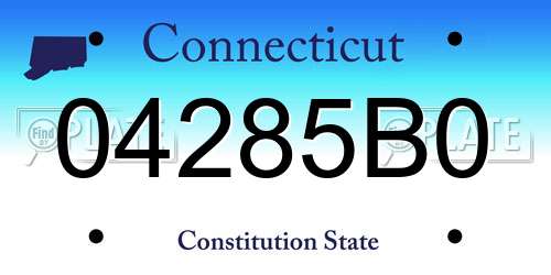 04285B0 Connecticut License Plate