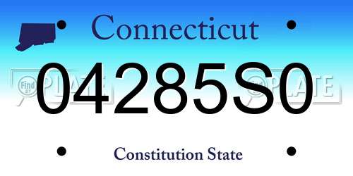 04285S0 Connecticut License Plate