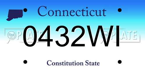 0432WI Connecticut License Plate