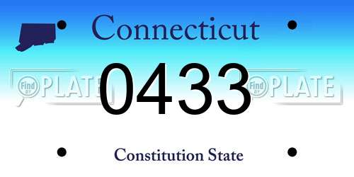0433 Connecticut License Plate