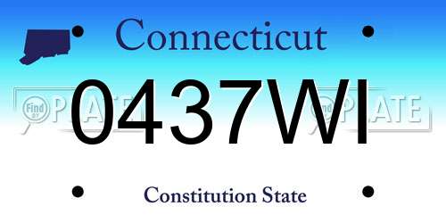 0437WI Connecticut License Plate