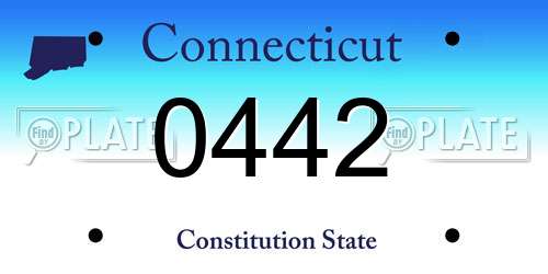 0442 Connecticut License Plate