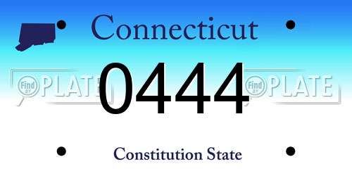 0444 Connecticut License Plate