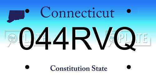 044RVQ Connecticut License Plate