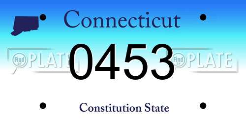 0453 Connecticut License Plate