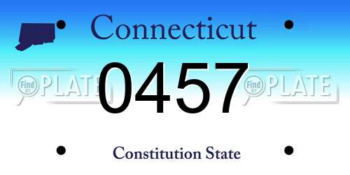 0457 Connecticut License Plate