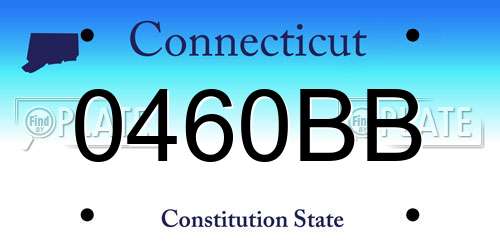 0460BB Connecticut License Plate