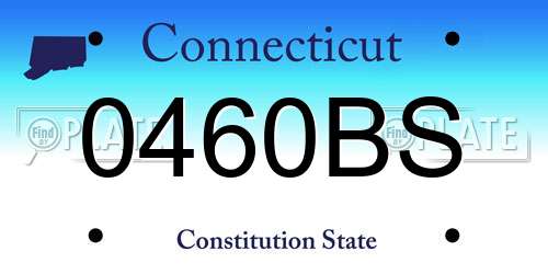 0460BS Connecticut License Plate