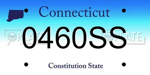 0460SS Connecticut License Plate