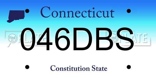 046DBS Connecticut License Plate