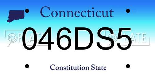 046DS5 Connecticut License Plate