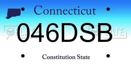 046DSB Connecticut License Plate