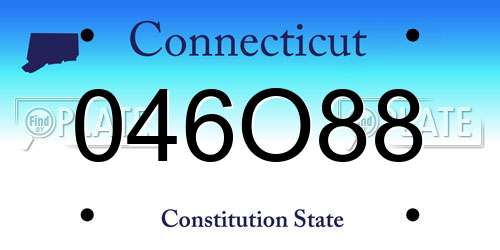 046O88 Connecticut License Plate