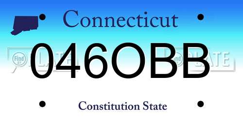 046OBB Connecticut License Plate