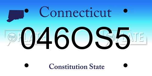 046OS5 Connecticut License Plate