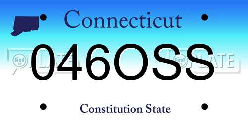 046OSS Connecticut License Plate