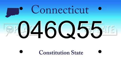 046Q55 Connecticut License Plate