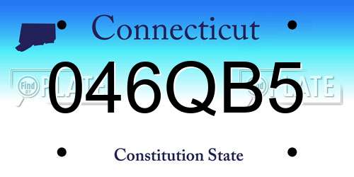046QB5 Connecticut License Plate