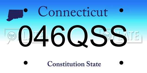 046QSS Connecticut License Plate