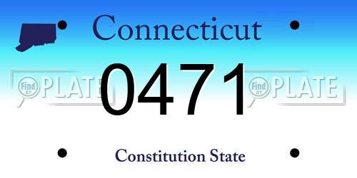 0471 Connecticut License Plate