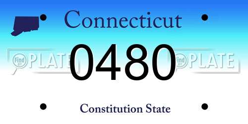 0480 Connecticut License Plate