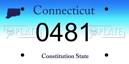 0481 Connecticut License Plate