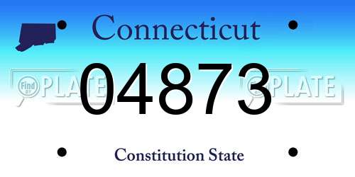 04873 Connecticut License Plate
