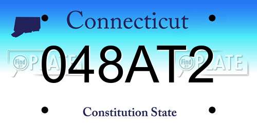 048AT2 Connecticut License Plate