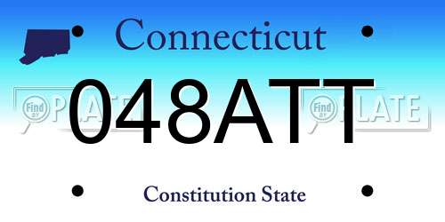 048ATT Connecticut License Plate