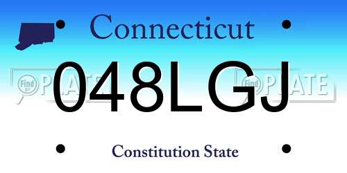 048LGJ Connecticut License Plate