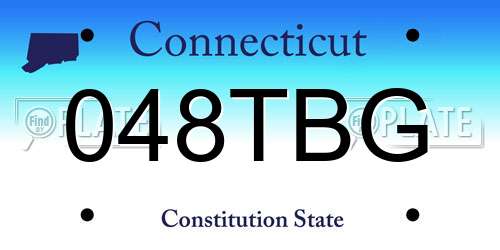 048TBG Connecticut License Plate