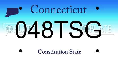 048TSG Connecticut License Plate