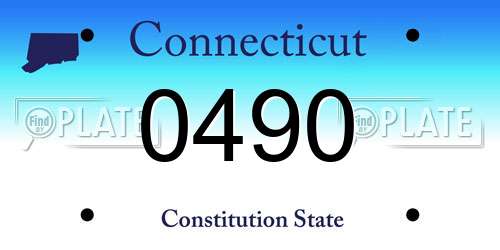 0490 Connecticut License Plate