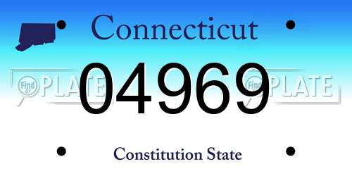04969 Connecticut License Plate