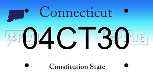 04CT30 Connecticut License Plate